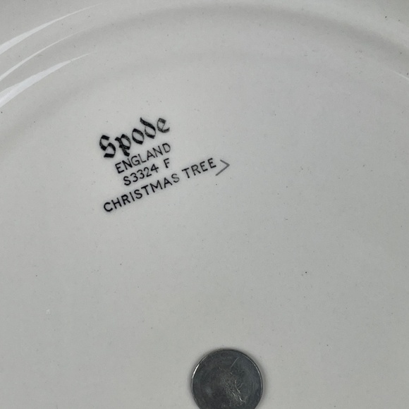 SPODE Christmas Tree Tid Bit Plate with Center Handle Cookie Plate - Picture 5 of 6
